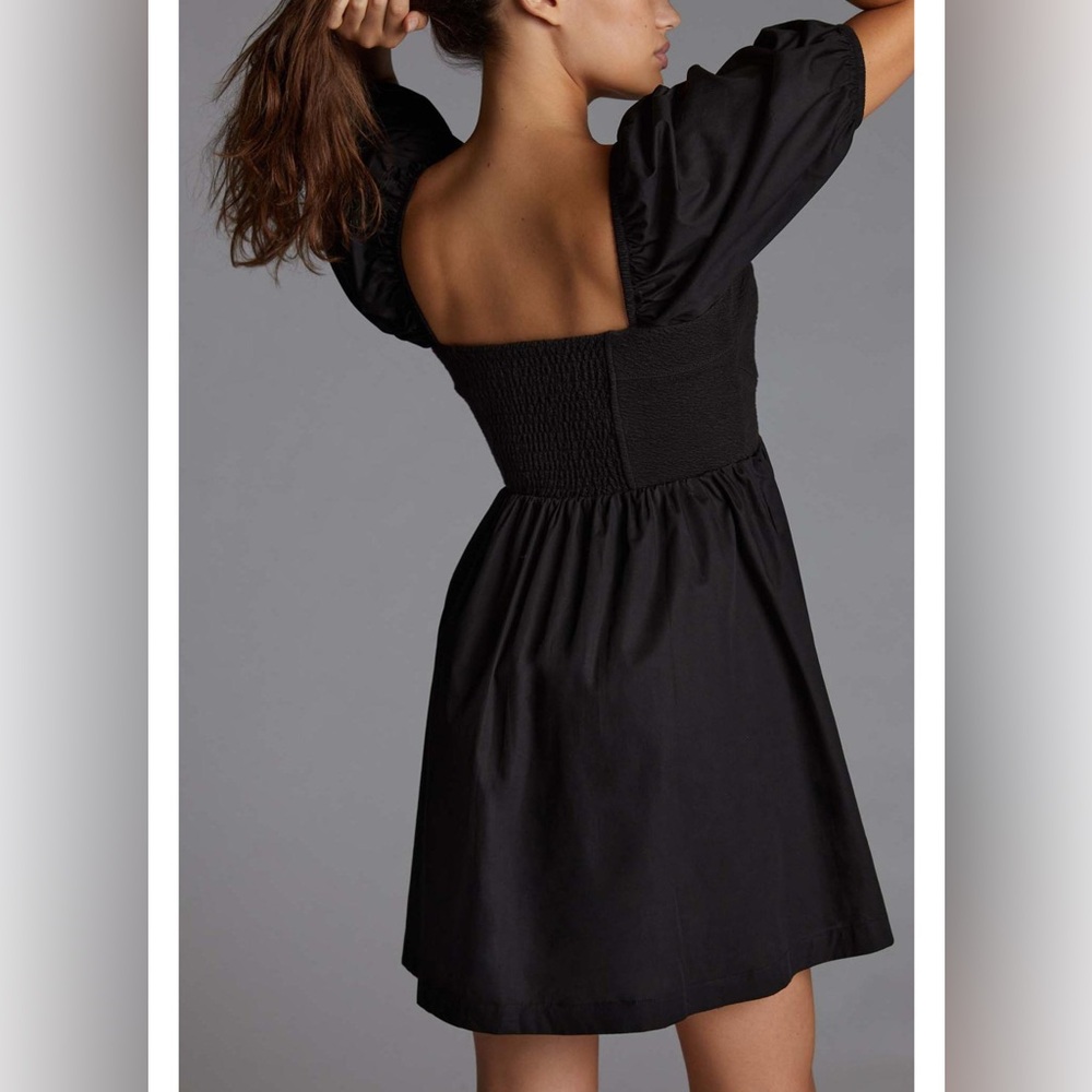 NWT Maeve by Anthropologie Puff-Sleeved Sweetheart Mini Dress - Picture 2 of 13